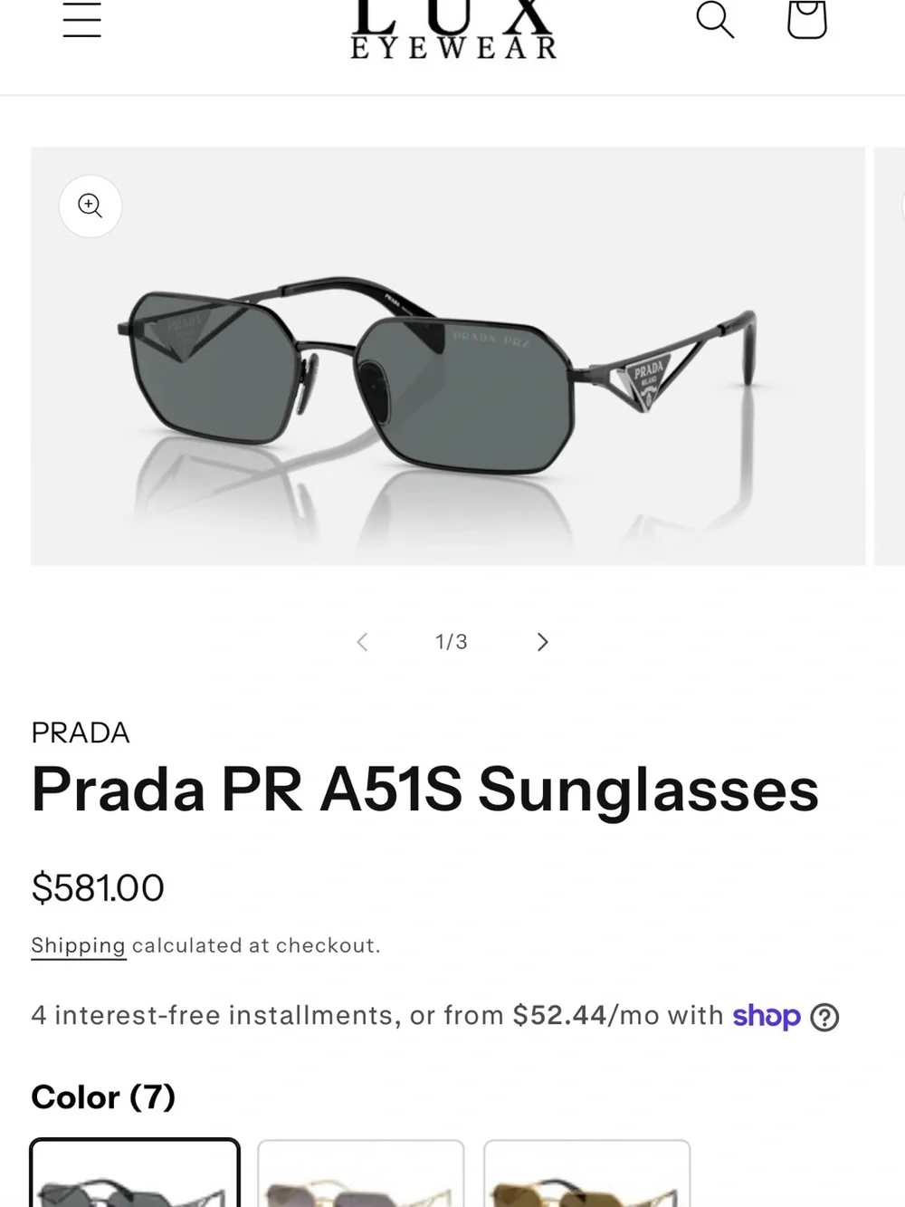 PRADA PR A51S Sunglasses